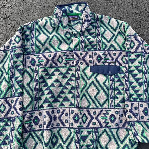 Vintage Y2K Patagonia Synchilla Fleece Snap-T Pullover Sweatshirt - Picture 2 of 8
